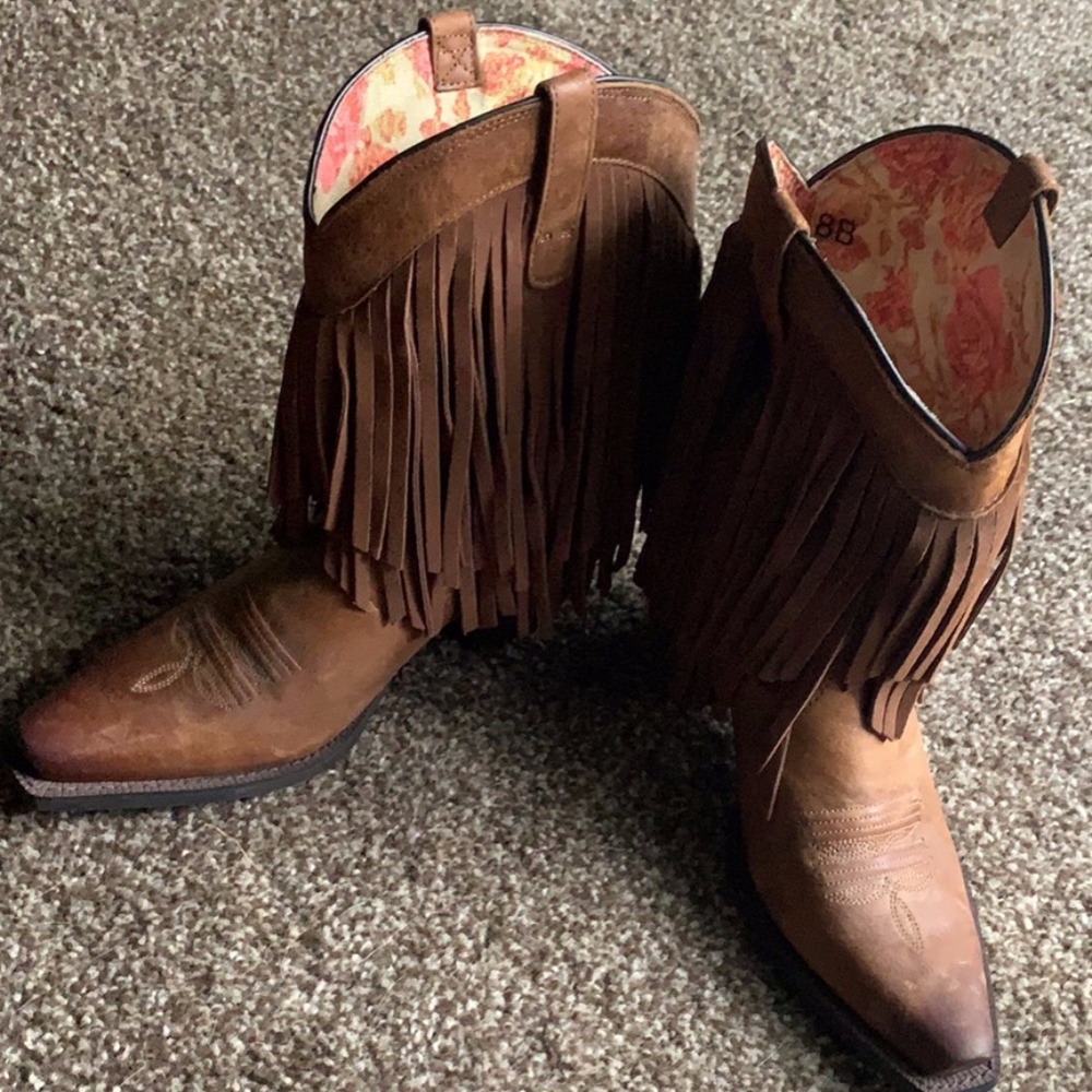 Womens Ariat Fringe Cowgirl Boots/Cowboy Boots
